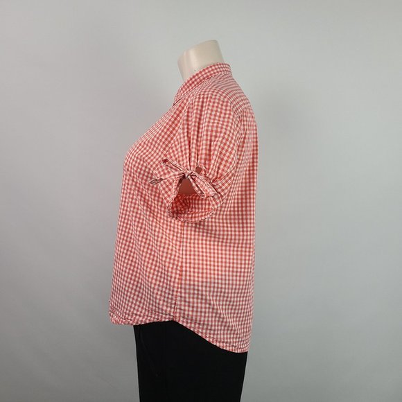 GAP Red and White Checkered Button Down Shirt - Picture 6 of 13